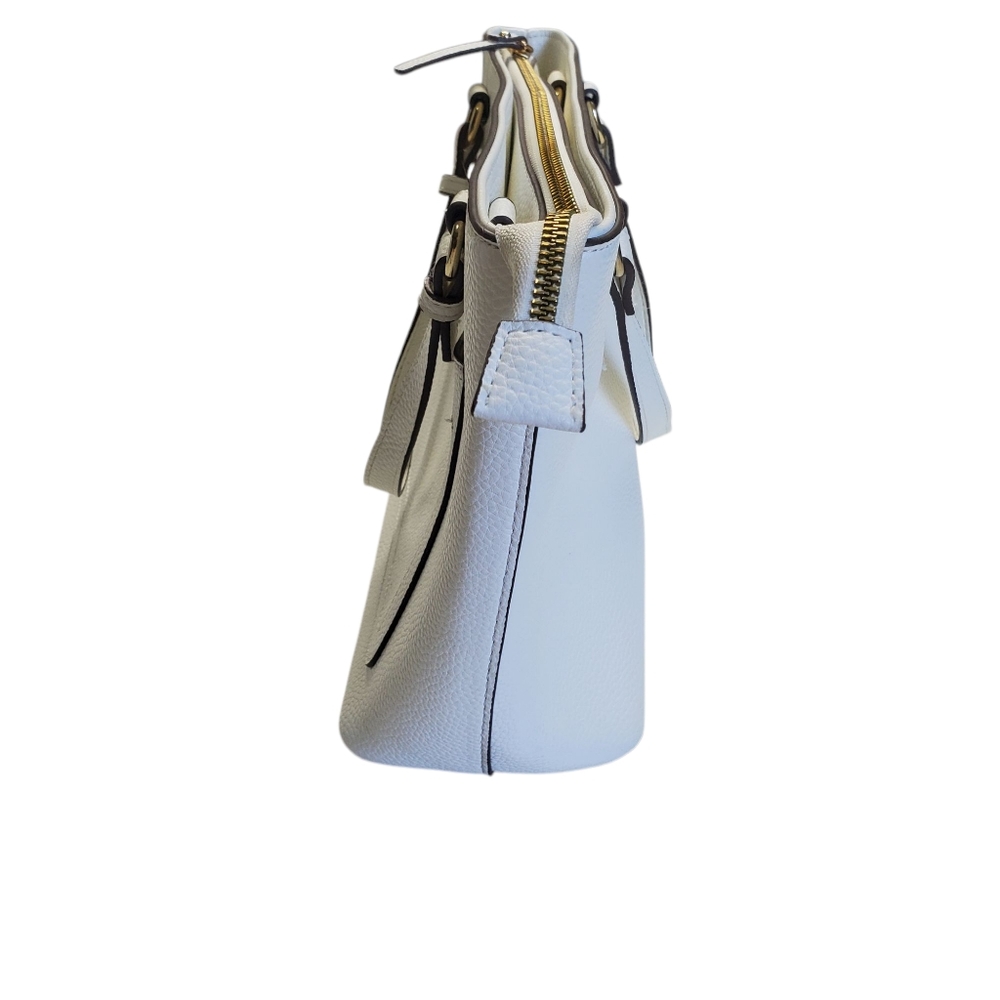 Nanette Lepore White Tote with Floral Pouch - Picture 4 of 16